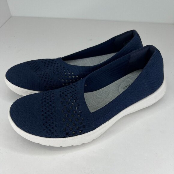 Clarks Womens 61430372 Blue Cloudsteppers Knit Adella Size 8M Slip-On Shoes - Picture 1 of 10